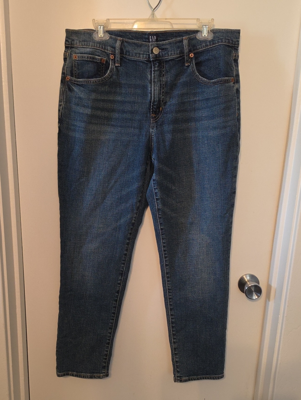 GAP Women's Straight Leg Jeans - Dark Blue Wash